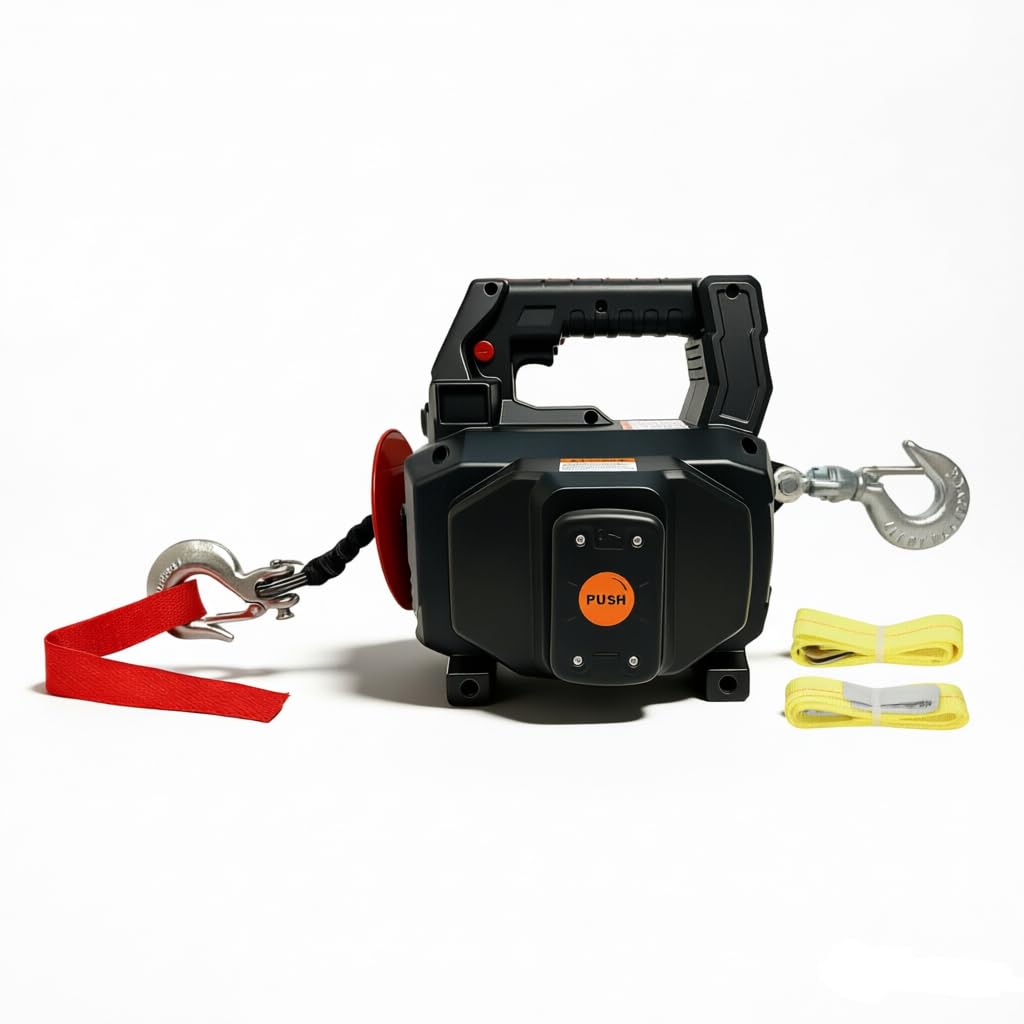 Photo 1 of Comdazy 1000LB Battery-Powered Winch with Wireless Remote