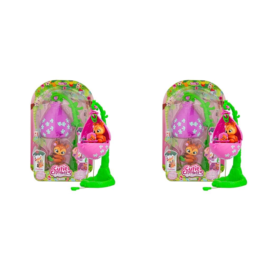 CUTIE CLIMBERS S1 Family Pack Fruitties Dara | Flower House with 1 Pet to Collect climbing and with puppy - Baby Toy +3 Years (Pack of 2)