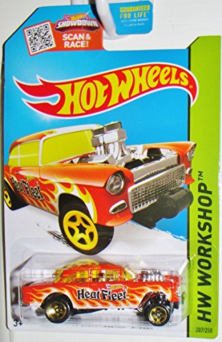 Hot Wheels 55 Chevy Bel Air Gasser miniature orange CFH93 pour collectionneur