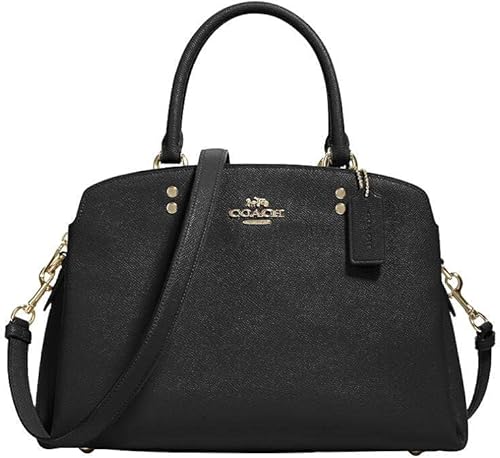 Coach Mini bolso de mano Lille de cuero cruzado negro S Negro