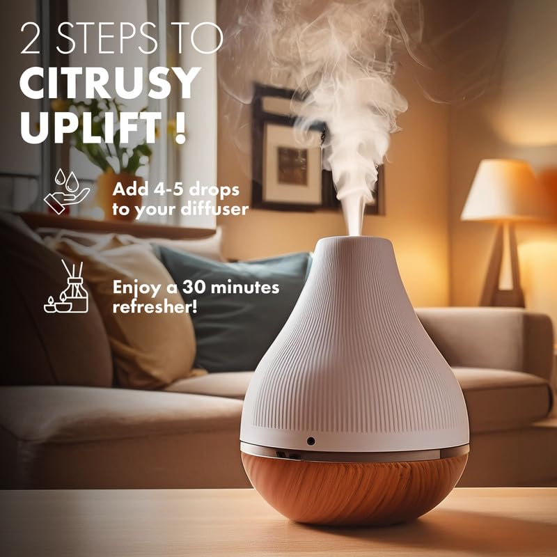 Image of Esslux Bergamot Essential Oil for Diffuser & Skin | 100% Natural Bergamot Oil for Hair, Aromatherapy, Shampoo & Soap Making | Uplifting Citrus Scent for a Refreshing Experience, 15 ML