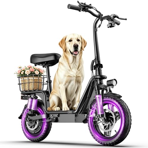 INSDRGN C14 1000W Seated Electric Scooter with Basket