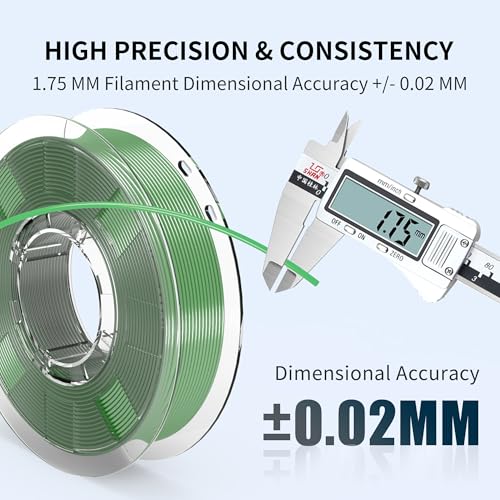 Image of RAMBERY 250gx8 Silk PLA Filament Bundle 1.75mm 3D Printer Filaments, 8 Colors 250g Spool, Black /White /Silver /Green Bronze /Gemstone Blue /Christmas Green /Red Bronze /Yellow