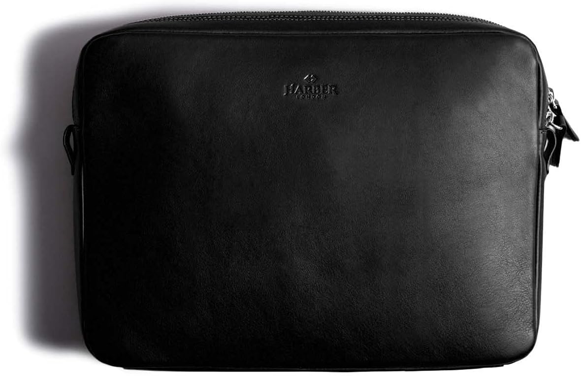 Harber LondonLeather Messenger Bag for MacBook (For 13", 15" and 16" Laptops. Perfect for work or travel.)