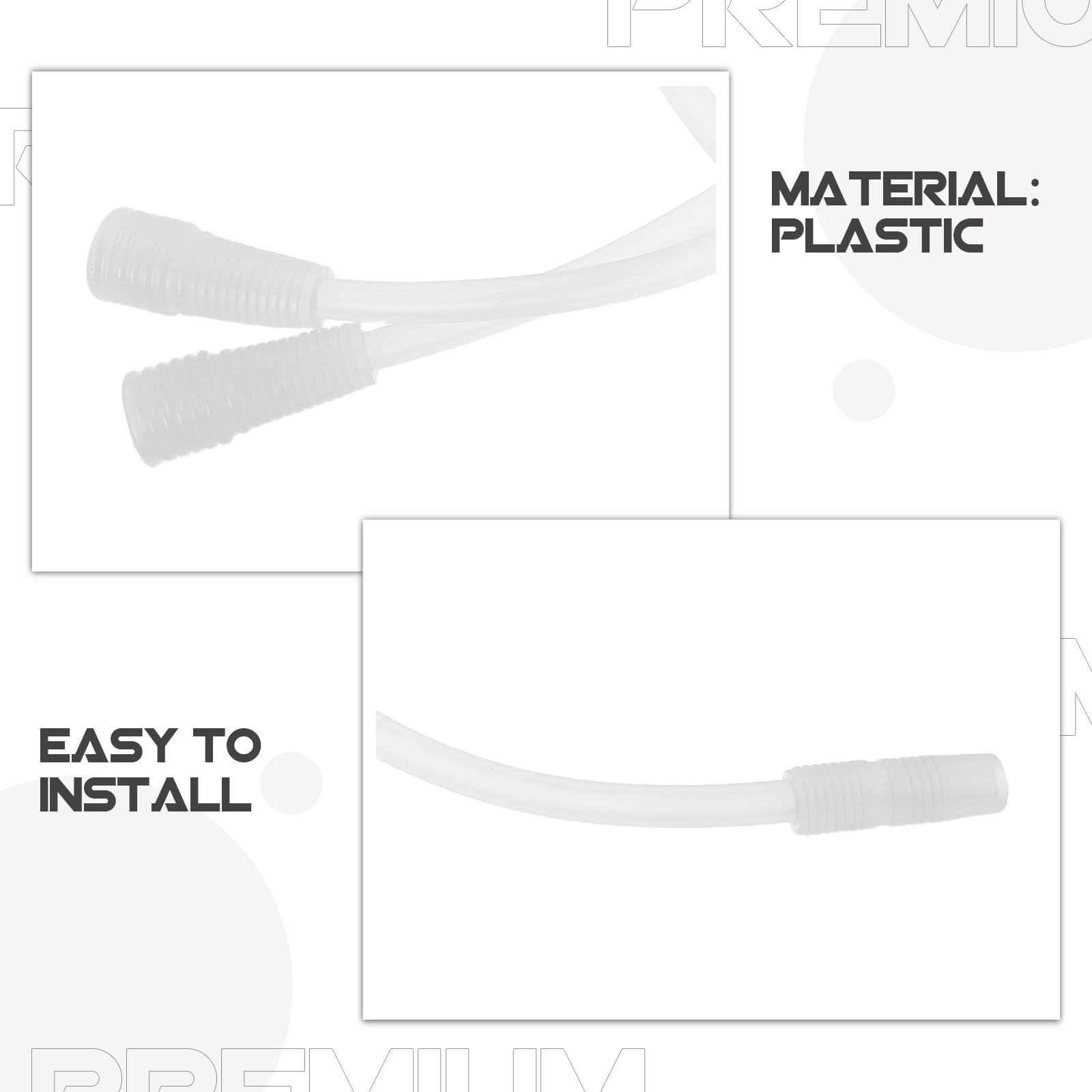 Happyyami Tuyau Flexible en Processus de Vide en Plastique Léger Système de Connexion Précis pour Appareils de Beauté Adapté aux Outils de Ventouses et Soins Visage