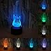 RUMOCOVO® Creativa 3D Guitarra Eléctrica Modelo Illusion 3d Lámpara LED 7 Colores Cambiantes USB Táctil Escritorio Luz De Noche Hogar fiesta De Juguetes De Los Niños Navidad Regalos