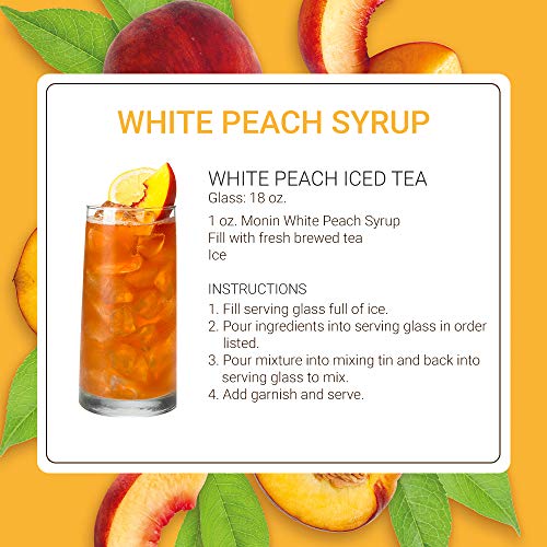 Monin DOT504000 White Peach Syrup, Juicy Ripe Peach Flavor thumb #4