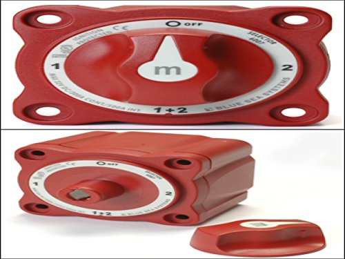 Blue Sea Heavy Duty Red Battery Cut Off Isolator Switch With Removeable Knob For Two Batteries