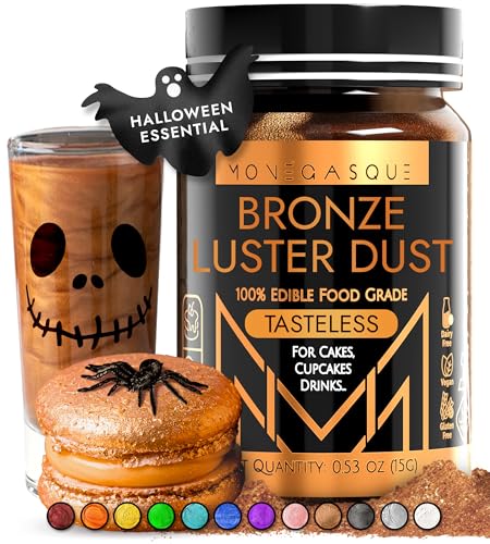 MONÉGASQUE Bronze Edible Glitter for Drinks &amp; Cakes, Luster Dust, 15g