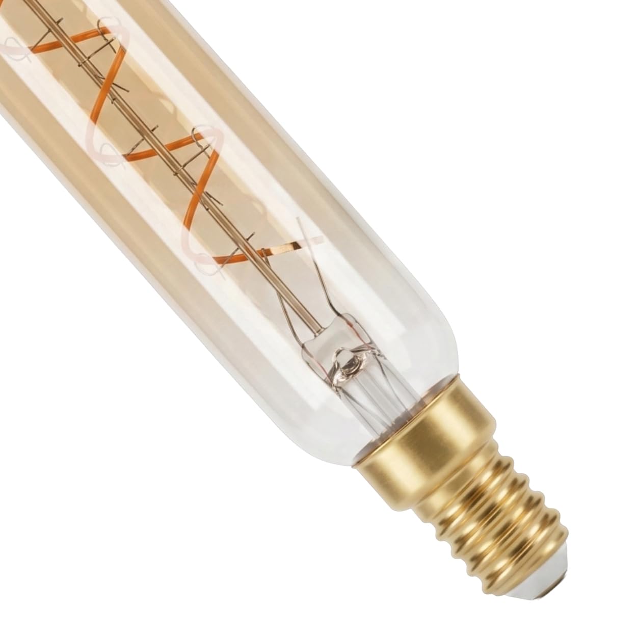 HOFSTEIN E14 LED Warmweiss Glühbirne 10er Set Vintage Glühbirne E14 Leuchtmittel 4W Ersatz Für 25W, Dekorative Längliche Retro Lampe Aus Glas Für Stimmungsvolle Akzentbeleuchtung T25