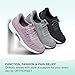 Orthofeet Women's Orthopedic Rose Knit Kita Hands-Free Sneakers, Size 9