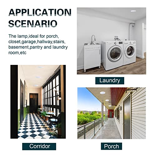 Topeler 6 Inch Led Disk Light, 15W Modern Flush Mount Ceiling Light, Dimmable Low Profile Recessed Disc Light, Metal Baffle Trim Fixture For Home Improve, 1000Lm 3000K Warm White, 1 Pack #TOP4