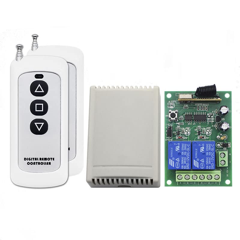 Generic 12V/24V 433Mhz Frequency Wireless Remote Motor Forward Reverse 2 Channel Control Switch - Garage Door, White (B0BR2S2KWD) Amazon Price History, Amazon Price Tracker