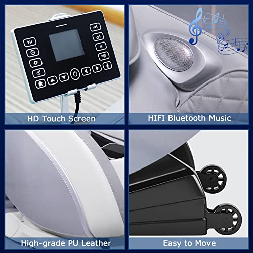 Zmz 2023 4D Massage Chair Recliner, Sl Track Massage Chairs Zero Gravity Full Body With Airbags, Foot Rollers, Waist And Calf Heat, Body Scan, Shortcut Key, Bluetooth, Shiatsu Recliner (Gray) #TOP5