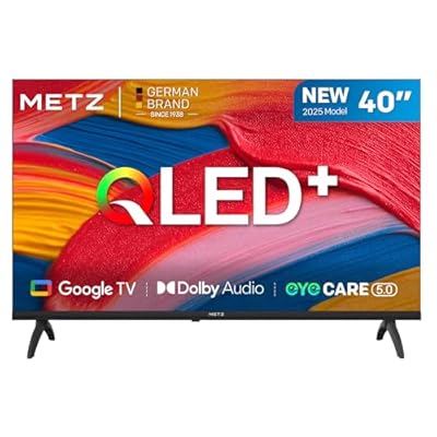 METZ TV 40 Pulgadas Smart TV  40MQF7000Z  QLED  Smart TV 40 Pulgadas  HDR10  Dolby Audio  Bluetooth 5.1  Negro  DVB-T/T2/S/S2/C ATV  Ci+  2025