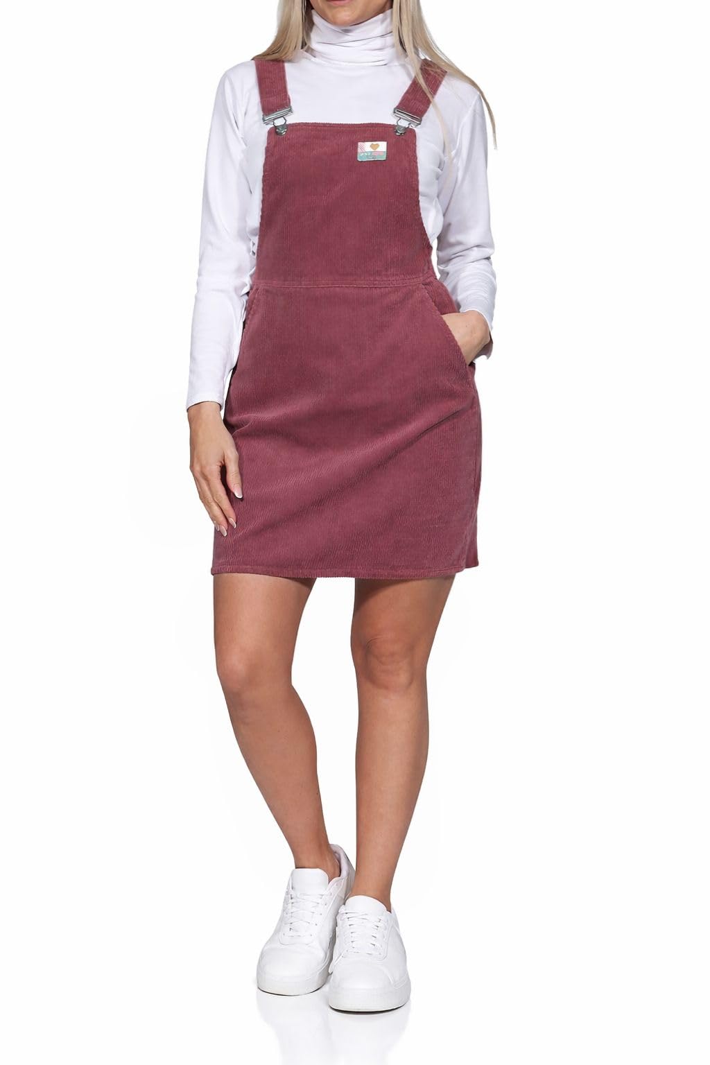 ONLY Damen kurzer Cord Latzrock Minirock mit Trägern ONLAmazing Spencer