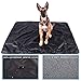 Max and Neo Waterproof Dog Blanket - One Side Soft Fleece, One Side Ripstop Waterproof Nylon - We Donate a Blanket to a Dog Rescue for Every Blanket Sold (LARGE, BLACK/GRAY)