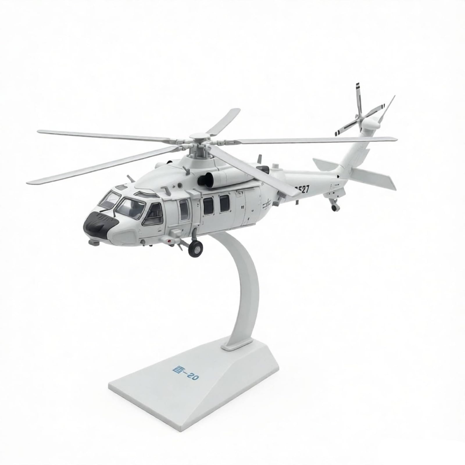 Aircraft Replica Z-20 Elicottero Modello con Aspetto Realistico Materiale In Lega di Zinco Montaggio Completo con Stand Presentazione Professionale, Stile a 3