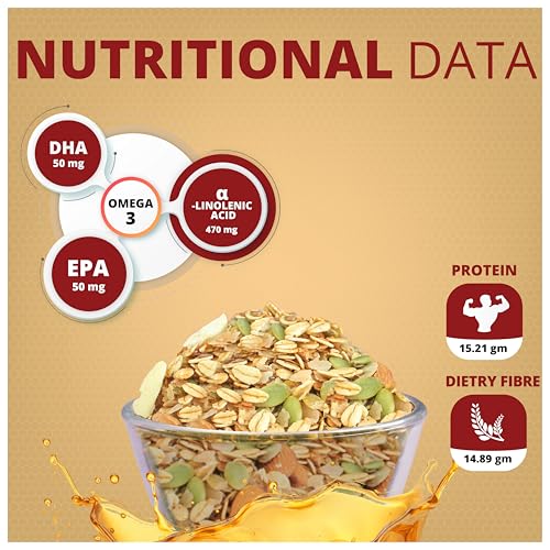 Image of Equalite Honey Muesli I Dry fruits I Muesli I Fruit and Nuts I No added sugar I Granola I High protein I Breakfast I Healthy food I Protein food I Gluten Free |No preservatives | High fiber | Omega-3 | High Minerals & Vitamins |Weight loss food I Equalite foods | (1050g, Combo Honey (Pack of 3))