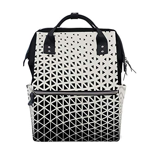 Sac à dos à couches grand format pour femme active avec motif abstrait