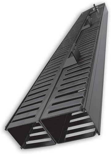Quest Manufacturing Conducto de administración de cables vertical para rack de 2 postes con tapa, 70 cables por lado, 6 pies, negro (VR-07-140),