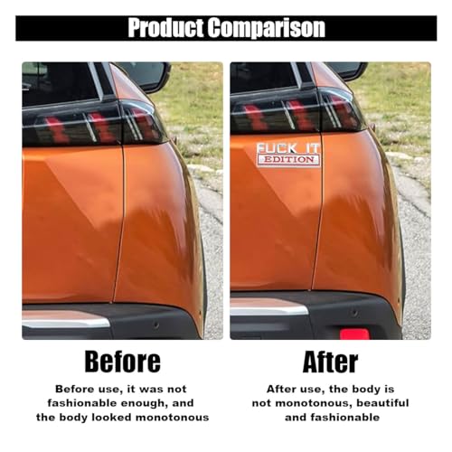 Image of Fuck IT Edition Emblem 3D Sticker Decal, Cool Badge Decoration for Car Truck SUV Laptop