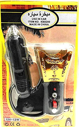 Buycrafty Car Auto Electric Incense Resin Bakhoor Burner Heater Mabkhara Car Decor Multicolor