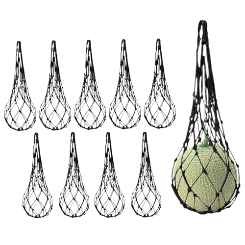 Red De Sandía para Espaldera, Red de Calabazas 10 Piezas con Soportes, Bolsa de Cultivo para Melón Calabaza Pepino, de en Elevado