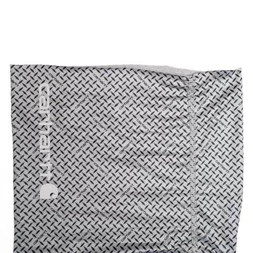 Image of Carhartt Force Lightweight Neck Gaiter, Steel Plate Print-Grey Cloud /Black, One Size