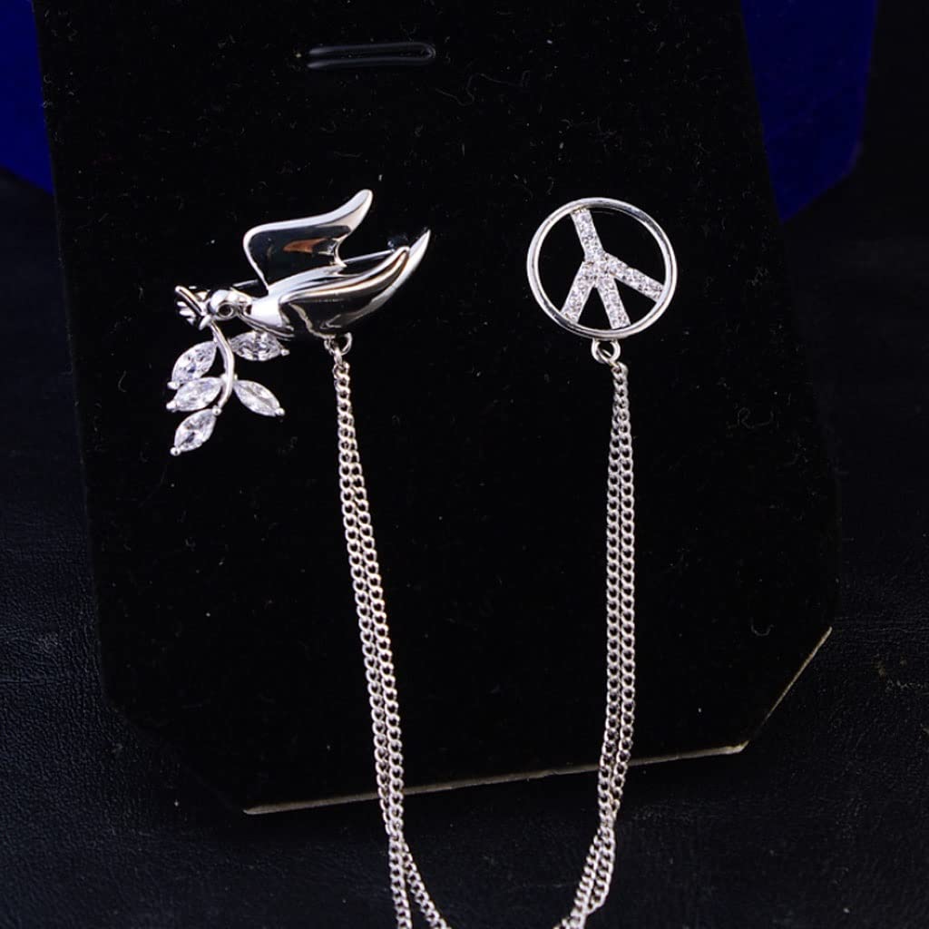 Brosche Broschennadeln Glückliche Schluckkette Broschen Luxus Atmosphäre Personalisierte Kragen Brosche Pin Herren Anzug Hemd Kragen Zubehör Frauen Broschen