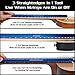 MusicNomad Tri-Beam 3 'n 1 Dual Notched Straightedge & Precision Straightedge for Acoustic and Electric Guitars including Fender, Gibson, PRS (MN821)