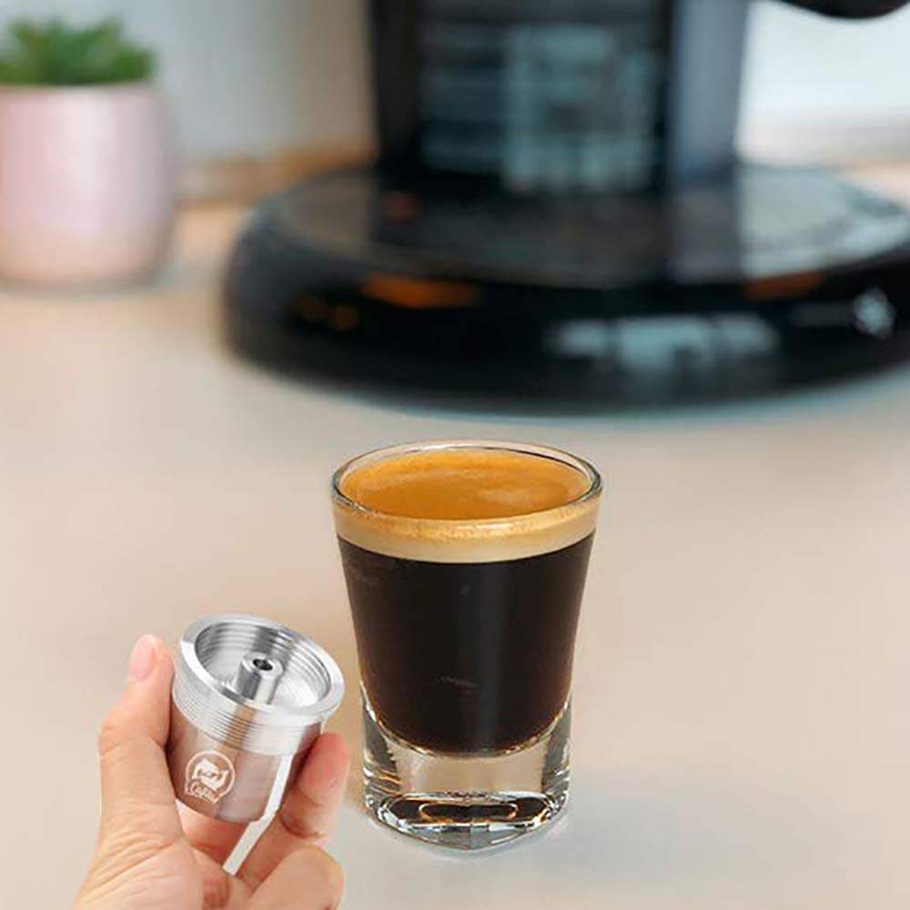 Illy Capsule Ricaricabili,Capsula Ricaricabile per Illy in Acciaio Inox, capsula filtrante per ILLY X9 X 8 X7.1 Y5 Y3 Y1.1 (capsule+tamper+Powder filler)