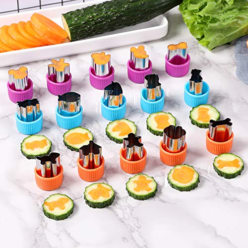 30Pcs Vegetable Cutter Shapes Set, Mini Pie, Fruit And Cookie Stamps Mold, Cookie Cutter Decorative Food For Kids Baking And Food Supplement Tools Accessories Crafts For Kitchen #TOP2