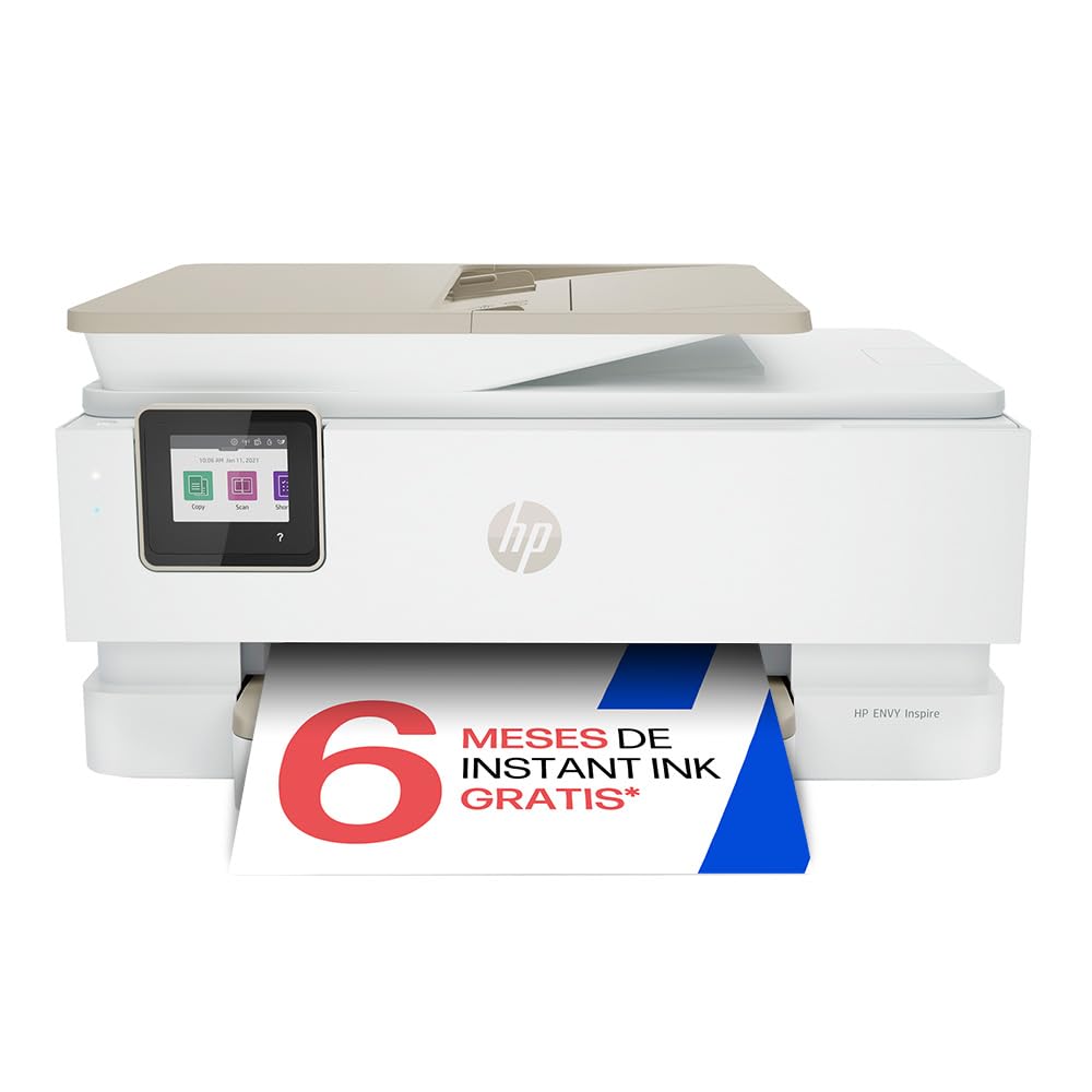 HP Envy Inspire 7920e 242Q0B, Impresora multifunción de inyección de Tinta A4 a Color, Conexión Wi-Fi, impresión a Doble Cara automática, 22 ppm, 6 Meses de impresión Instant Ink, Blanca