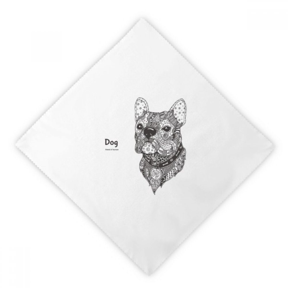 Serviettes en tissu lavables 18.5 pouces dessin peinture Run Dog pour décoration table