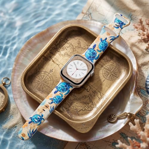 Image of Floral Band Compatible with Apple Watch Bands for Women 40mm 42mm 41mm 38mm 44mm 45mm 46mm 49mm, Cute Pattern Flower Soft Silicone Sport Strap for iWatch Series Ultra 11 10 SE 9 8 7 6 5 4 3 2