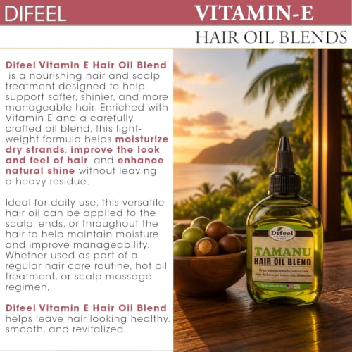 Image of Difeel Vitamin E Hair Oil Blend 7.1 ounce