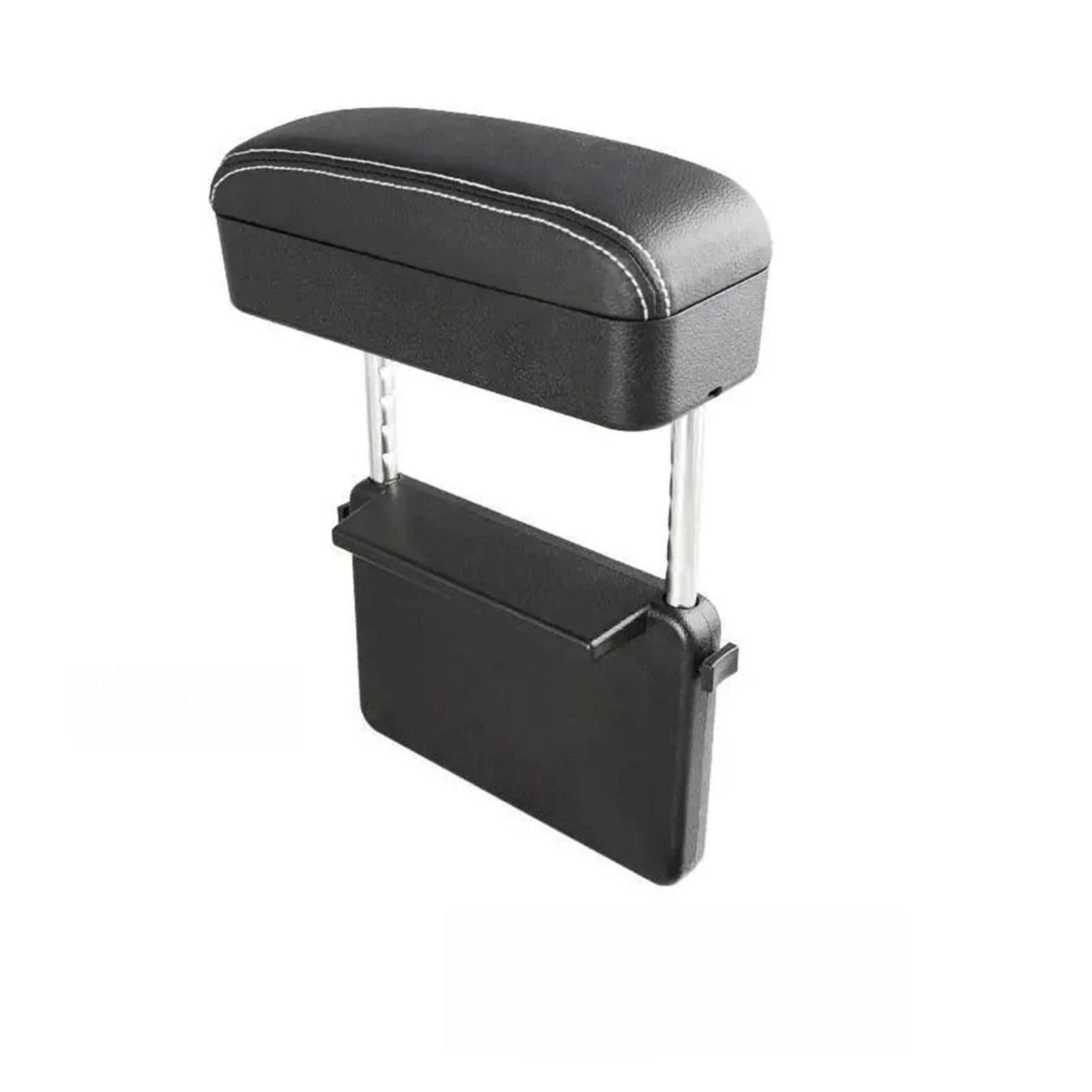 CGBWMB Arm Rest for Car Universal Car Armrest Box Elbow Support Adjustable Center Console Seat Gap Organizer Rest Armrest Box(Black White Line)