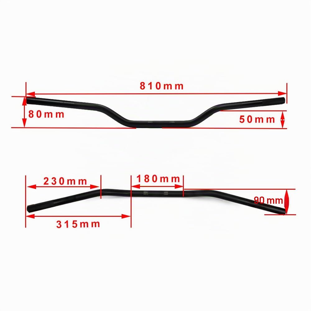 Guidon de moto 7/8"22mm Guidon universel pour MT-09 YZ250F YZ125 YZ450F WR125 XT250R YZ85 Dirt Bike ATV Motocross Enduro Bleu.