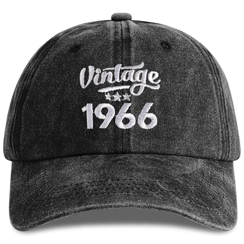 Jeasona 60th Birthday Gifts for Men 1966 Vintage Cap for Dad from Daughter Born in 1966 Mens Present Ideas