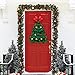 Christmas Wreath - 24 Inch Handmade Large Xmas Tree Wreath - Holiday Farmhouse Ornament Wreaths Decorations for Home Front Door Window Wall Outside Indoor Outdoor