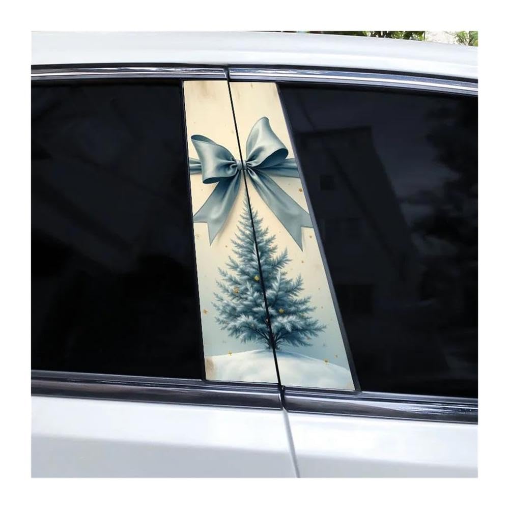 Body Parts 2pcs Car Center Pillar Sticker Greeting Auto B-Pillar Waterproof Protective Film(E)