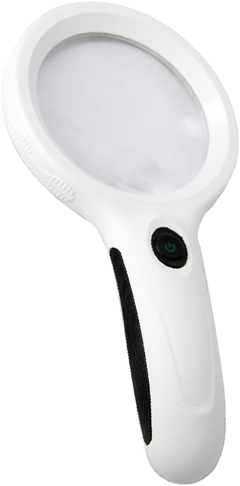 9-Led Bulbs Illuminated Lighting Glass Lens Handheld Magnifier 8X Magnifying for Coin Jewelry