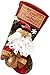 Produktbild FLZONE Weihnachtsstrumpf Set,19.6"Große 3D Plüsch Weihnachtsstrumpf Geschenk Weihnachtsstrümpfe für Kinder,Weihnachtsschmuck Party Zubehör 25 * 50CM(Weihnachtsmann)