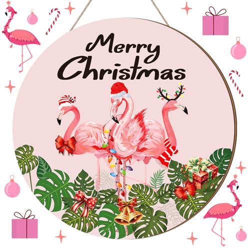 Panneau bienvenue flamant rose pour embellir votre porche de ferme