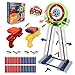 STOTOY Giochi di Tiro Bersaglio Mobile per Bambini, Kit Bersaglio Elettrico con 2 Pistole Blaster/40 Proiettili/2 Occhiali, Giocattoli Regalo di Compleanno per 5 6 7 8 9 10+ Anni Ragazzi Ragazze