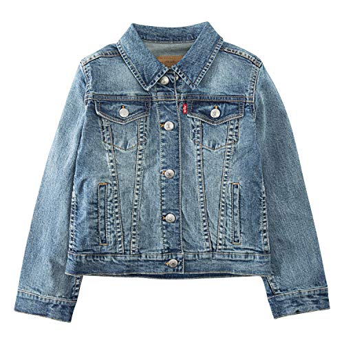 Levi's Girl's Denim Trucker Jacket, Vintage Waters, 6X Levi's Girl's Denim Trucker Jacket, Vintage Waters, 6X