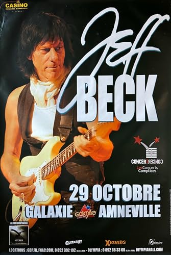 Grand poster Jeff Beck 80x120 cm impression haute définition pour collectionneur
