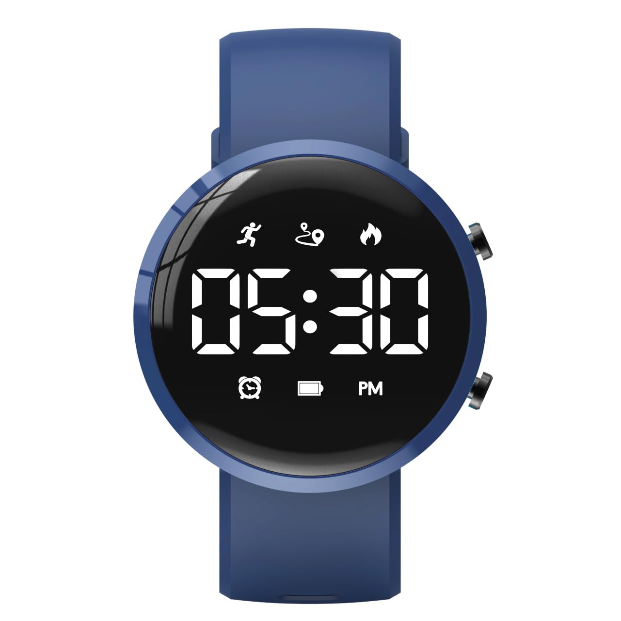 Focwony Kids Fitness Tracker Watch, Digital Steps Counter, Boys Girls Waterproof Wristwatch with Step Counting/Distance/Calories/Stopwatch/Alarm Clock, Great Xmas Gift for Children Teens (Deep blue)