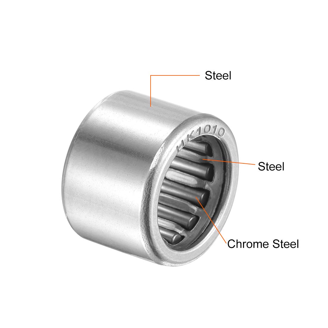 TA1010Z Needle Roller Bearing - 10x17x10mm, Chrome Steel, SAE52100 - DR121